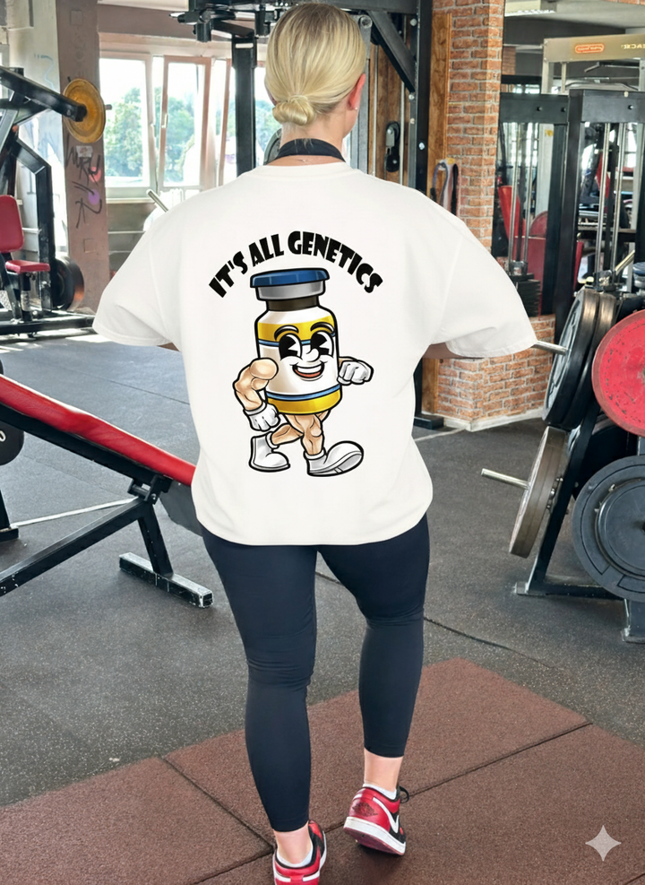 It´s all genetics (Backprint) Oversized Shirt