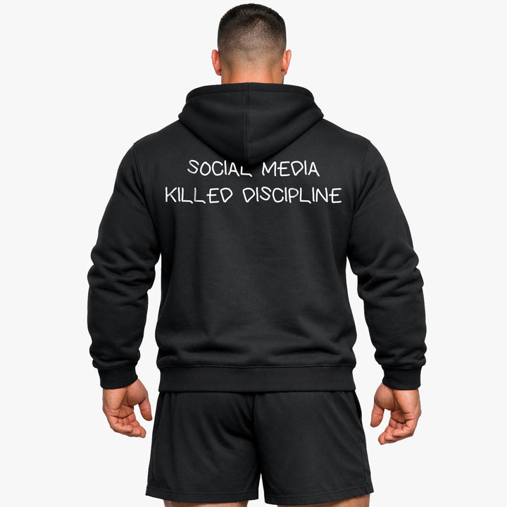 SOCIAL MEDIA KILLED DISCIPLINE (Backprint) Hoodie
