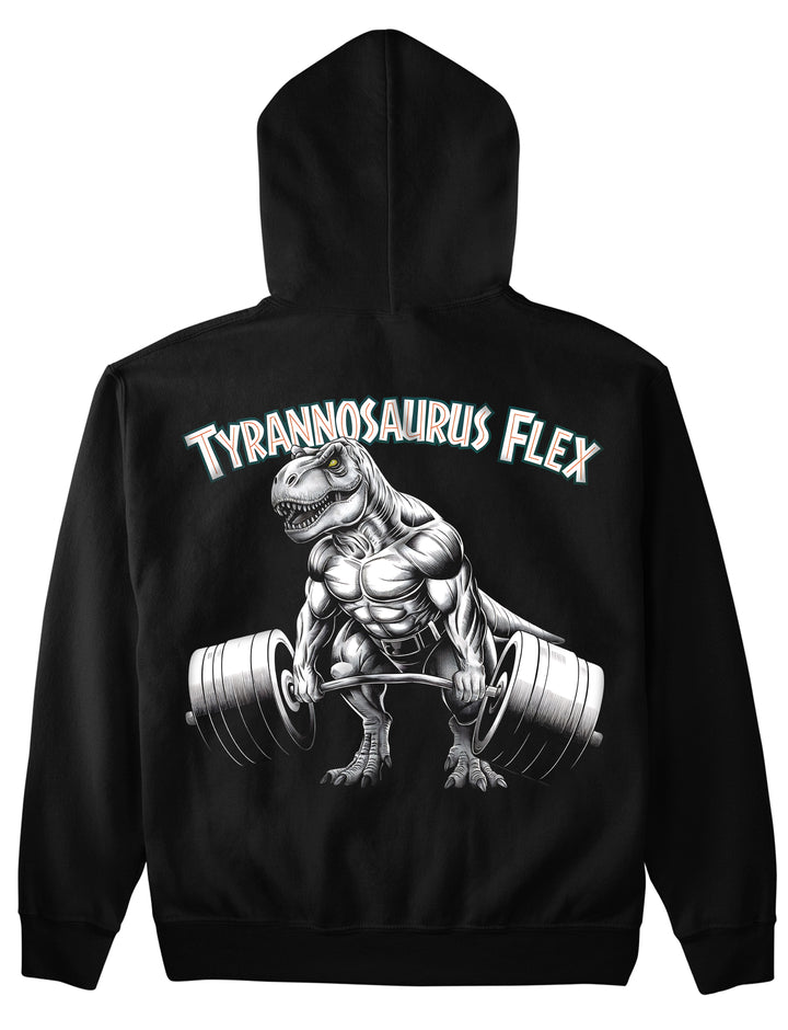 Sudadera con capucha Tyrannosaurus Flex (impresión trasera)