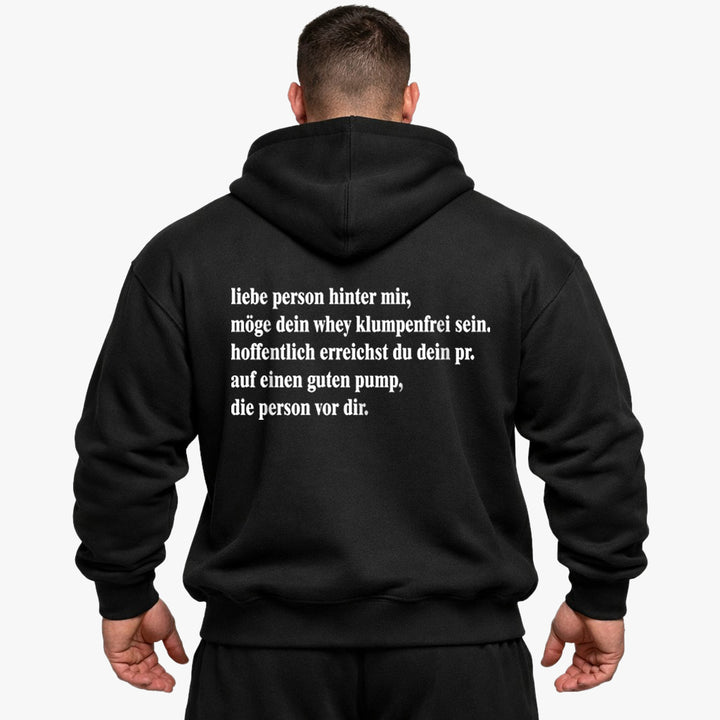 liebe person hinter mir Oversized Hoodie