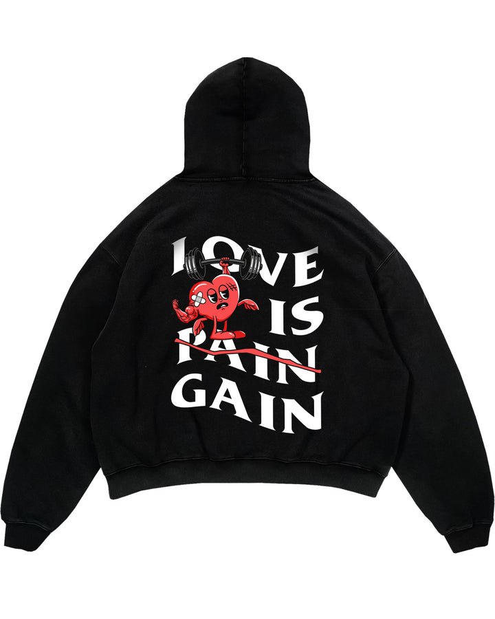 Love is Gain Oversized (rugafdruk) hoodie